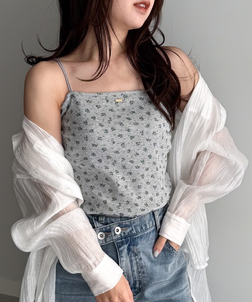 solleim（ソルレム）の「カップ付きダブルストラップキャミ（キャミソール・レディース・ブラック/グレー系その他/グレイッシュベージュ/ホワイト/ホワイト系その他・LL/S/M/L）」の13枚目の写真