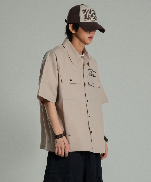 IDWS(アイドンワナセル)の「Ellim Half-Shirt Beige(シャツ/ブラウス・レディース・その他・0/1/2)」の5枚目の写真