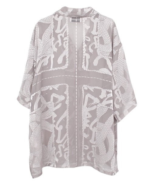 KOZABURO(コウザブロウ)の「【KOZABURO/コウザブロウ】OPAL SHORT SLEEVE OVERSIZE CAMP COLLAR SHIRT(シャツ/ブラウス・メンズ・ベージュ/ブラック・2/1)」の8枚目の写真