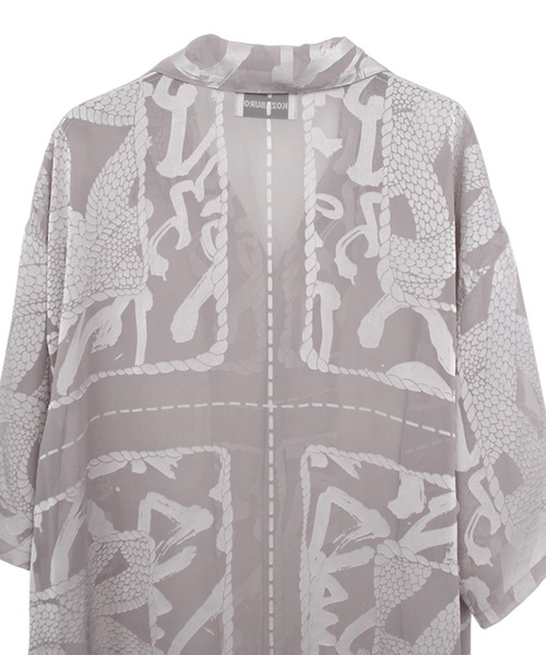 KOZABURO(コウザブロウ)の「【KOZABURO/コウザブロウ】OPAL SHORT SLEEVE OVERSIZE CAMP COLLAR SHIRT(シャツ/ブラウス・メンズ・ベージュ/ブラック・2/1)」の9枚目の写真