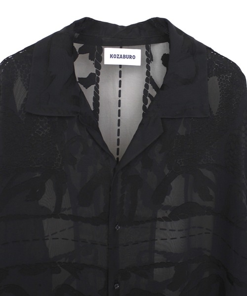KOZABURO(コウザブロウ)の「【KOZABURO/コウザブロウ】OPAL SHORT SLEEVE OVERSIZE CAMP COLLAR SHIRT(シャツ/ブラウス・メンズ・ベージュ/ブラック・2/1)」の11枚目の写真