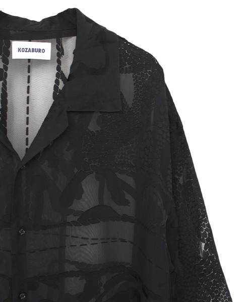 KOZABURO(コウザブロウ)の「【KOZABURO/コウザブロウ】OPAL SHORT SLEEVE OVERSIZE CAMP COLLAR SHIRT(シャツ/ブラウス・メンズ・ベージュ/ブラック・2/1)」の12枚目の写真