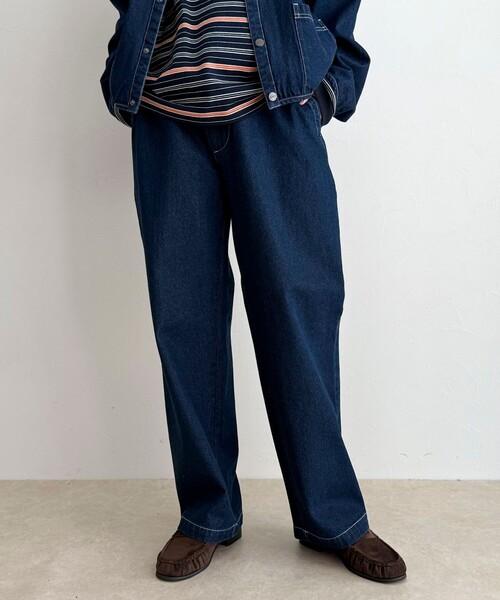 fredy emue（フレディエミュ）の「【GEVACO/ゲバコ】デニムイージーパンツ（デニムパンツ・レディース・ネイビー/チャコールグレー・38）」の7枚目の写真