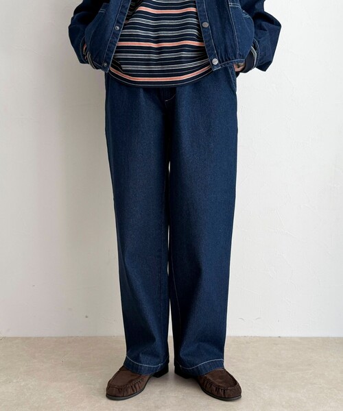 fredy emue（フレディエミュ）の「【GEVACO/ゲバコ】デニムイージーパンツ（デニムパンツ・レディース・ネイビー/チャコールグレー・38）」の10枚目の写真