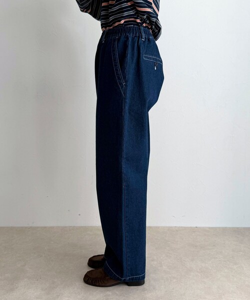 fredy emue（フレディエミュ）の「【GEVACO/ゲバコ】デニムイージーパンツ（デニムパンツ・レディース・ネイビー/チャコールグレー・38）」の12枚目の写真