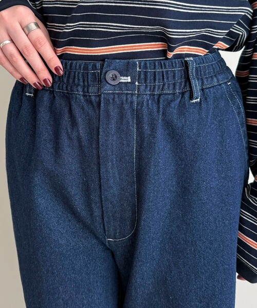 fredy emue（フレディエミュ）の「【GEVACO/ゲバコ】デニムイージーパンツ（デニムパンツ・レディース・ネイビー/チャコールグレー・38）」の16枚目の写真