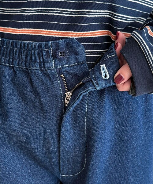 fredy emue（フレディエミュ）の「【GEVACO/ゲバコ】デニムイージーパンツ（デニムパンツ・レディース・ネイビー/チャコールグレー・38）」の17枚目の写真