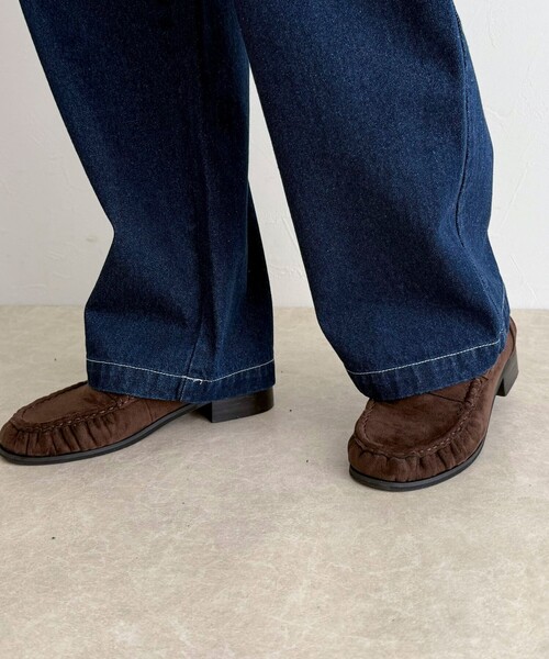 fredy emue（フレディエミュ）の「【GEVACO/ゲバコ】デニムイージーパンツ（デニムパンツ・レディース・ネイビー/チャコールグレー・38）」の19枚目の写真