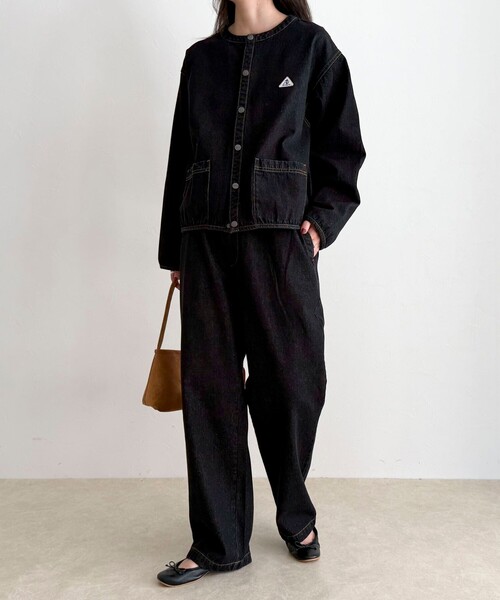 fredy emue（フレディエミュ）の「【GEVACO/ゲバコ】デニムイージーパンツ（デニムパンツ・レディース・ネイビー/チャコールグレー・38）」の20枚目の写真