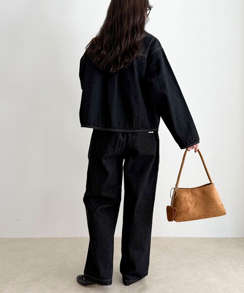 fredy emue（フレディエミュ）の「【GEVACO/ゲバコ】デニムイージーパンツ（デニムパンツ・レディース・ネイビー/チャコールグレー・38）」の21枚目の写真