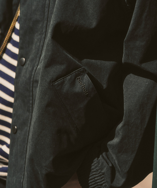 Barbour(バブアー)の「Barbour / バブアー peached blouson transport(ナイロンジャケット・メンズ・ブラック/カーキ・38/40)」の10枚目の写真