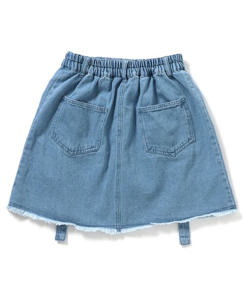 algy(アルジー)の「カーゴ台形スカパン(デニムスカート・キッズ・ブラック/サックスブルー・140/130/160/150)」の10枚目の写真