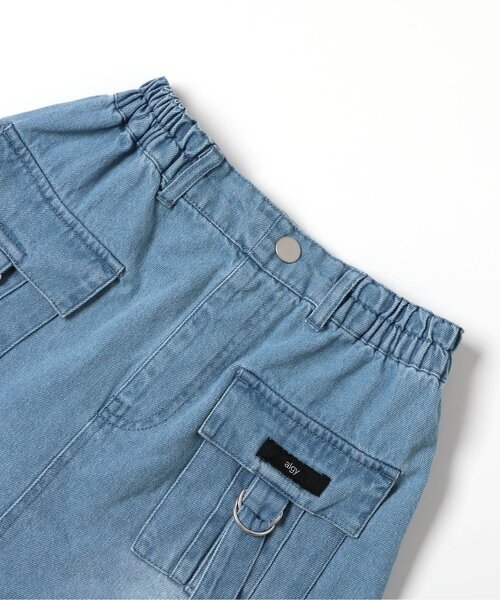 algy(アルジー)の「カーゴ台形スカパン(デニムスカート・キッズ・ブラック/サックスブルー・140/130/160/150)」の11枚目の写真
