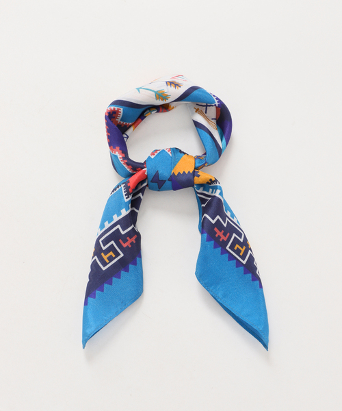 JOURNAL STANDARD relume(ジャーナルスタンダード レリューム)の「シルクスカーフ ネイティブパターン(バンダナ/スカーフ・メンズ・サックスブルー・FREE)」の5枚目の写真