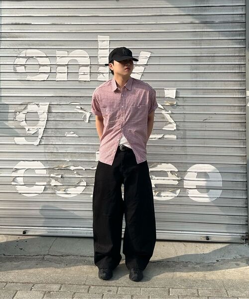 BASEMOMENT(ベースモーメント)の「セミクロップロールアップチェック半袖シャツピンク(シャツ/ブラウス・メンズ・その他・LARGE/MEDIUM)」の11枚目の写真