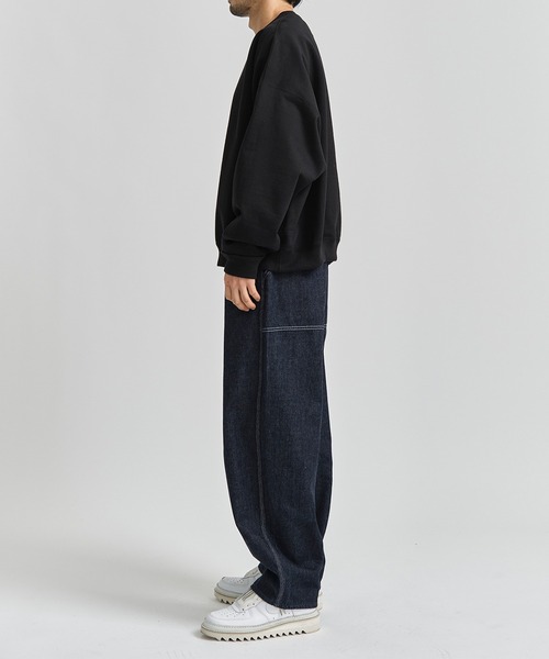 markaware(マーカウェア)の「【MARKAWARE/マーカウェア】HUGE SHORT SWEAT/スラックスに合う,360度美シルエットショートスウェット【定番】(スウェット・メンズ・ブラック/グレー/アイボリー/グリーン・1/2)」の10枚目の写真