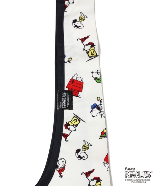 FRUIT OF THE LOOM（フルーツオブザルーム）の「FTL x PEANUTS エコバッグS1/ピーナッツコラボ スヌーピー ロゴ 総柄プリント（エコバッグ/サブバッグ・メンズ・チャコールグレー/アイボリー・FREE）」の5枚目の写真