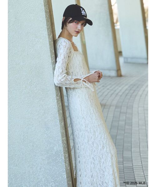 LAGUNAMOON（ラグナムーン）の「【MLB×NewEra×LAGUNAMOON】CAP（キャップ・レディース・ブラック・FREE）」の5枚目の写真