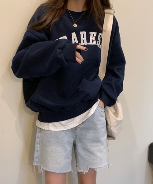 SallyLunn(サリーラン)の「ロゴプリントスウェットプルオーバー(スウェット・レディース・ネイビー/アイボリー・LARGE/MEDIUM)」の5枚目の写真