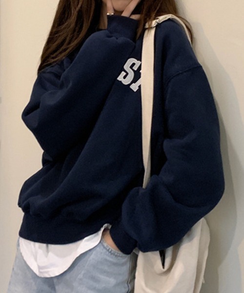 SallyLunn(サリーラン)の「ロゴプリントスウェットプルオーバー(スウェット・レディース・ネイビー/アイボリー・LARGE/MEDIUM)」の7枚目の写真
