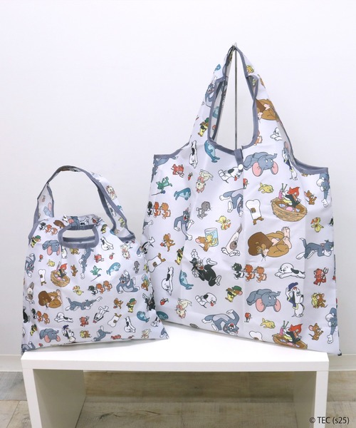 Tom&Jerry(トムアンドジェリー)の「【公式】トムとジェリー ミニショッピングバッグ(エコバッグ/サブバッグ・レディース・ブラック/グレー・FREE)」の3枚目の写真