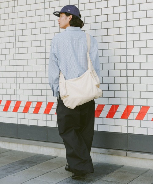 RAGEBLUE（レイジブルー）の「Double Pocket Shoulder Bag/Wサイドポケットショルダーバッグ（ショルダーバッグ・メンズ・キャメル/その他5/ダークグレー・FREE）」の15枚目の写真
