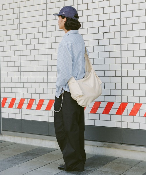 RAGEBLUE（レイジブルー）の「Double Pocket Shoulder Bag/Wサイドポケットショルダーバッグ（ショルダーバッグ・メンズ・キャメル/その他5/ダークグレー・FREE）」の17枚目の写真