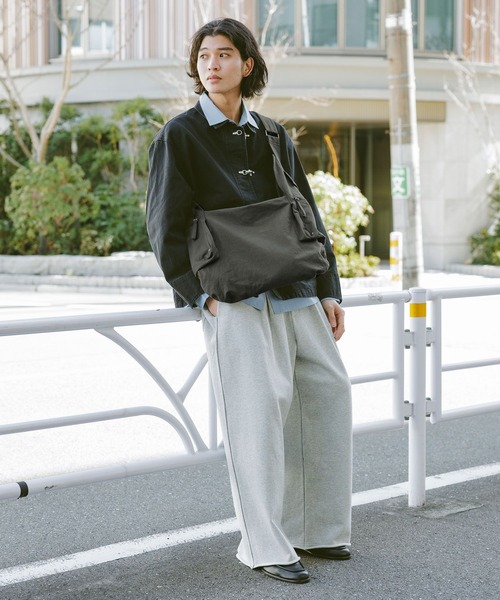 RAGEBLUE（レイジブルー）の「Double Pocket Shoulder Bag/Wサイドポケットショルダーバッグ（ショルダーバッグ・メンズ・キャメル/その他5/ダークグレー・FREE）」の20枚目の写真