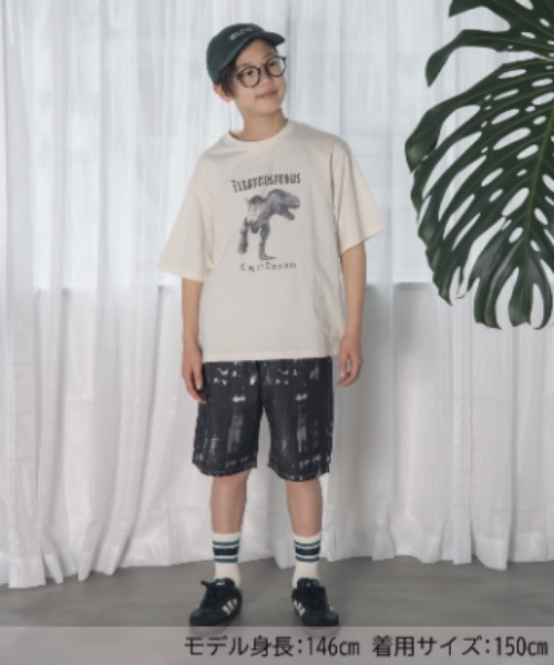MAKE YOUR DAY(メイクユアデイ)の「フォイルプリントデニム5分丈パンツ■150.160cm(デニムパンツ・キッズ・ブラック/サックスブルー・150/160)」の5枚目の写真