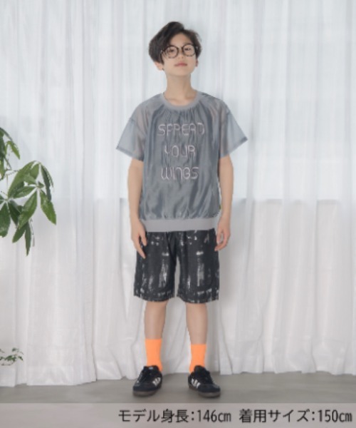 MAKE YOUR DAY(メイクユアデイ)の「フォイルプリントデニム5分丈パンツ■150.160cm(デニムパンツ・キッズ・ブラック/サックスブルー・150/160)」の19枚目の写真