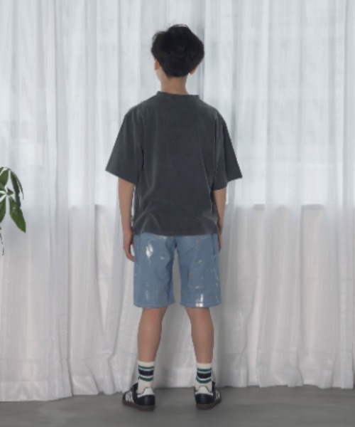 MAKE YOUR DAY(メイクユアデイ)の「フォイルプリントデニム5分丈パンツ■150.160cm(デニムパンツ・キッズ・ブラック/サックスブルー・150/160)」の8枚目の写真