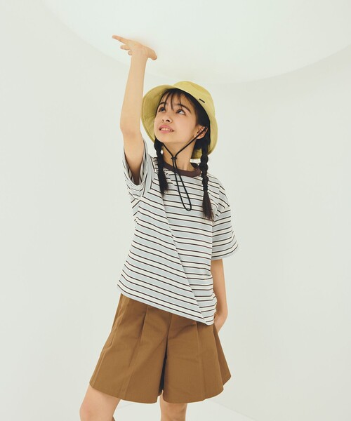 green label relaxing（グリーンレーベルリラクシング）の「【スタメンシリーズ】ボーダーＴシャツ / キッズ  100cm-160cm（Tシャツ/カットソー・キッズ・ケリーグリーン/ライトブルー/ダークグレー・110cm/120cm/160cm/150cm/130cm/100cm/140cm）」の3枚目の写真