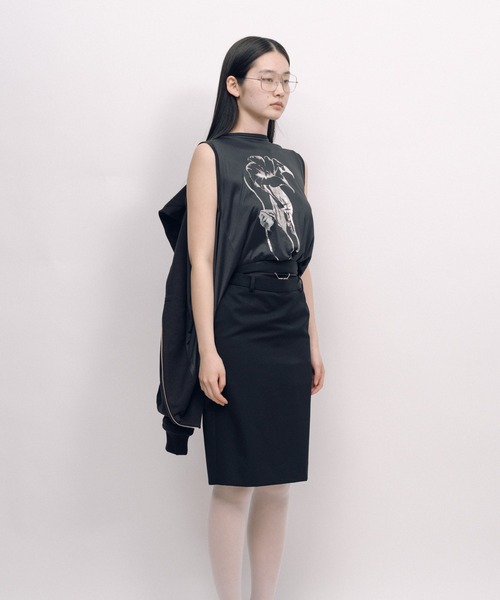 KEISUKEYOSHIDA（ケイスケヨシダ）の「Parka (sleeveless lining)（パーカー・レディース・ブラック/グレー・FREE）」の4枚目の写真