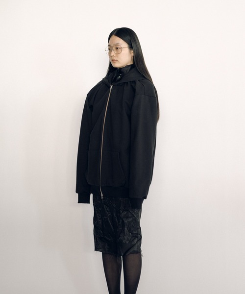 KEISUKEYOSHIDA（ケイスケヨシダ）の「Parka (sleeveless lining)（パーカー・レディース・ブラック/グレー・FREE）」の9枚目の写真