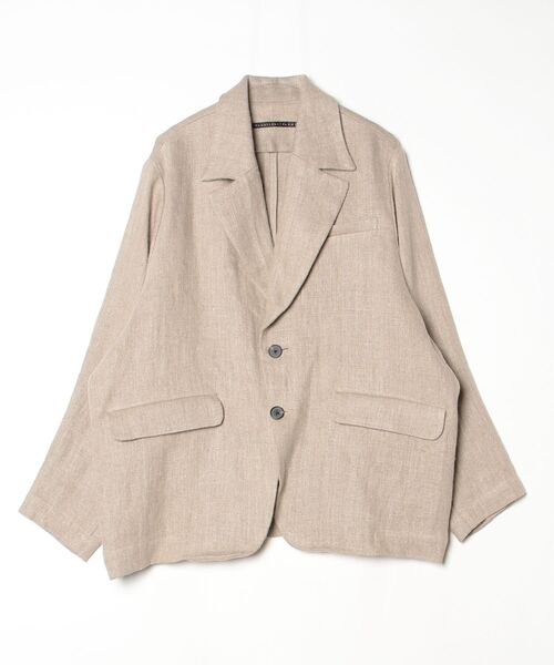 my beautiful landlet】 SEMI WET LINEN OVERSIZE JACKET（テーラード