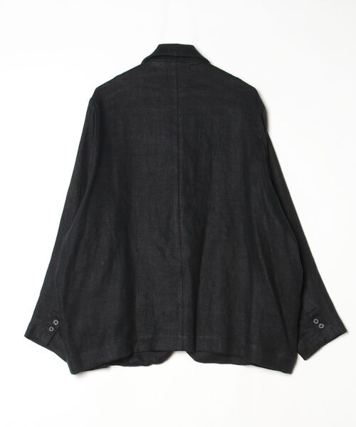 my beautiful landlet(マイビューティフルランドレット)の「【my beautiful landlet】 SEMI WET LINEN OVERSIZE JACKET(テーラードジャケット・メンズ・ベージュ/マルチ/ブラック・1/0)」の4枚目の写真