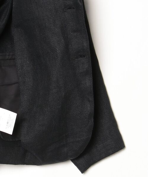 my beautiful landlet(マイビューティフルランドレット)の「【my beautiful landlet】 SEMI WET LINEN OVERSIZE JACKET(テーラードジャケット・メンズ・ベージュ/マルチ/ブラック・1/0)」の5枚目の写真