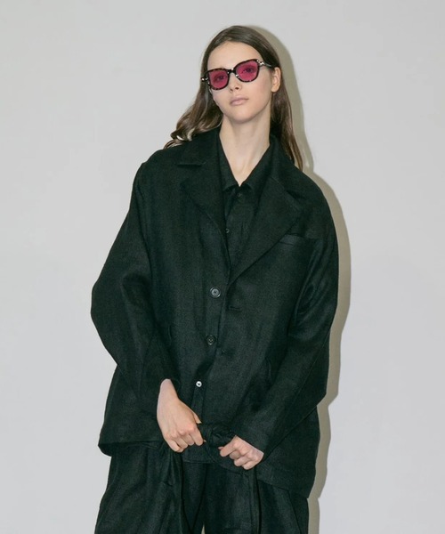 my beautiful landlet】 SEMI WET LINEN OVERSIZE JACKET（テーラード