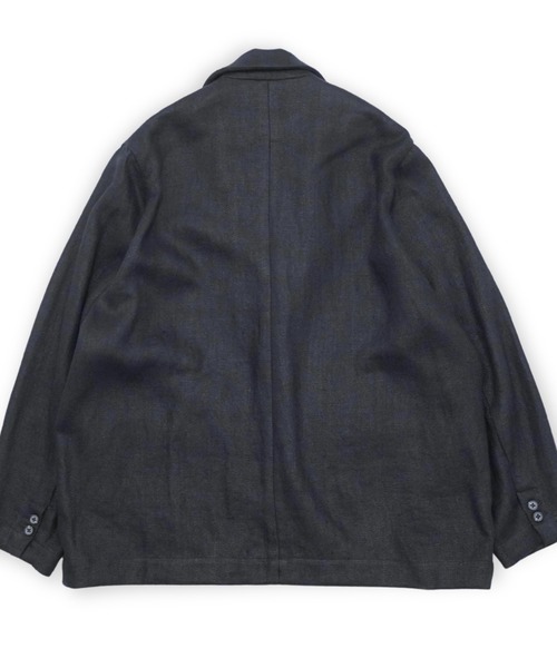 my beautiful landlet(マイビューティフルランドレット)の「【my beautiful landlet】 SEMI WET LINEN OVERSIZE JACKET(テーラードジャケット・メンズ・ベージュ/マルチ/ブラック・1/0)」の16枚目の写真