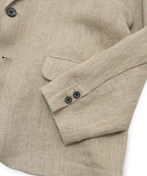 my beautiful landlet(マイビューティフルランドレット)の「【my beautiful landlet】 SEMI WET LINEN OVERSIZE JACKET(テーラードジャケット・メンズ・ベージュ/マルチ/ブラック・1/0)」の20枚目の写真