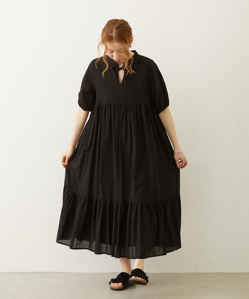 MILKFED.(ミルクフェド)の「TIERED LONG DRESS(ワンピース・レディース・レッド/ライトグリーン/ブラック・ONE SIZE)」の7枚目の写真