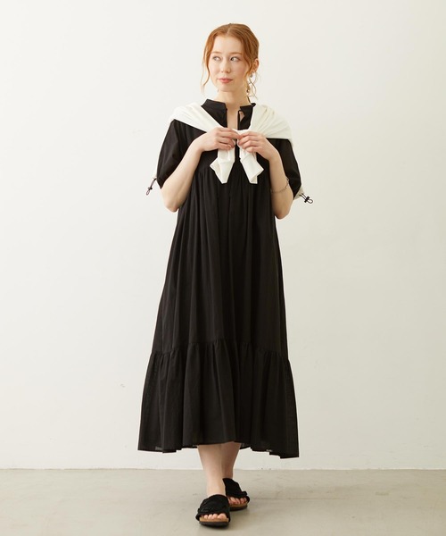 MILKFED.(ミルクフェド)の「TIERED LONG DRESS(ワンピース・レディース・レッド/ライトグリーン/ブラック・ONE SIZE)」の9枚目の写真