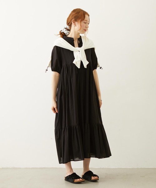 MILKFED.(ミルクフェド)の「TIERED LONG DRESS(ワンピース・レディース・レッド/ライトグリーン/ブラック・ONE SIZE)」の10枚目の写真
