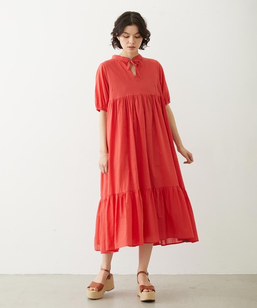 MILKFED.(ミルクフェド)の「TIERED LONG DRESS(ワンピース・レディース・レッド/ライトグリーン/ブラック・ONE SIZE)」の14枚目の写真