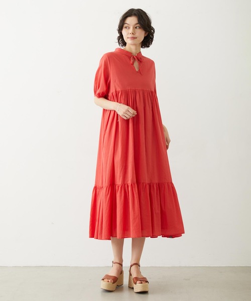 MILKFED.(ミルクフェド)の「TIERED LONG DRESS(ワンピース・レディース・レッド/ライトグリーン/ブラック・ONE SIZE)」の15枚目の写真