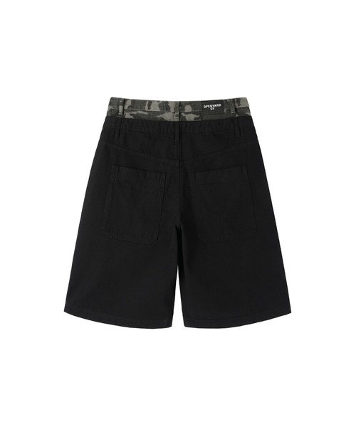 OY(オーワイ)の「『OY/オーワイ』LAYERED WAIST WIDE SHORTS/レイヤードウエストワイドショートパンツ(その他パンツ・メンズ・ブラック・L/M/S)」の6枚目の写真