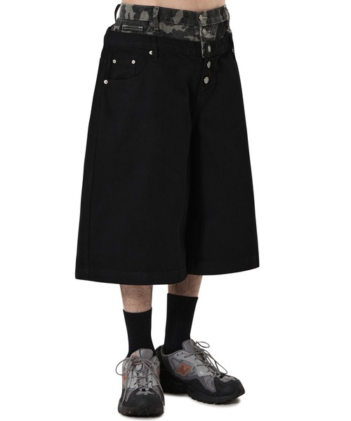 OY(オーワイ)の「『OY/オーワイ』LAYERED WAIST WIDE SHORTS/レイヤードウエストワイドショートパンツ(その他パンツ・メンズ・ブラック・L/M/S)」の7枚目の写真