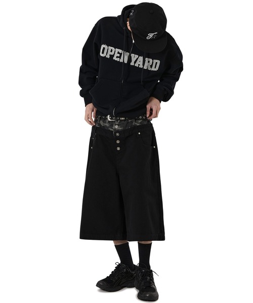 OY(オーワイ)の「『OY/オーワイ』LAYERED WAIST WIDE SHORTS/レイヤードウエストワイドショートパンツ(その他パンツ・メンズ・ブラック・L/M/S)」の4枚目の写真