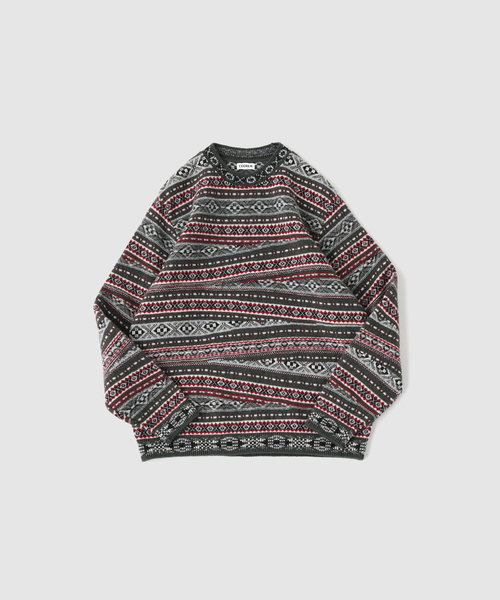 Coohem（コーヘン）の「COOHEM / コーヘン クレイジーフェアアイル ニットプルオーバー（ニット/セーター・メンズ・ライトグリーン/アイボリー・LARGE/MEDIUM）」の2枚目の写真