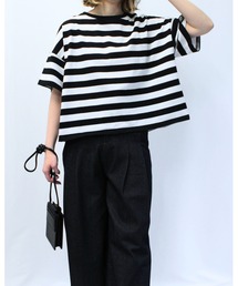 amini（アミニ）の「ボーダーカットソー（Tシャツ/カットソー）」